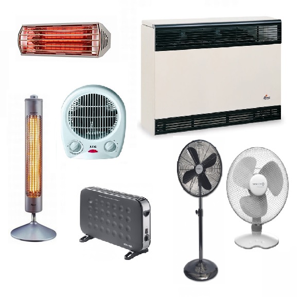 Topidla, infrazářiče, ventilátory